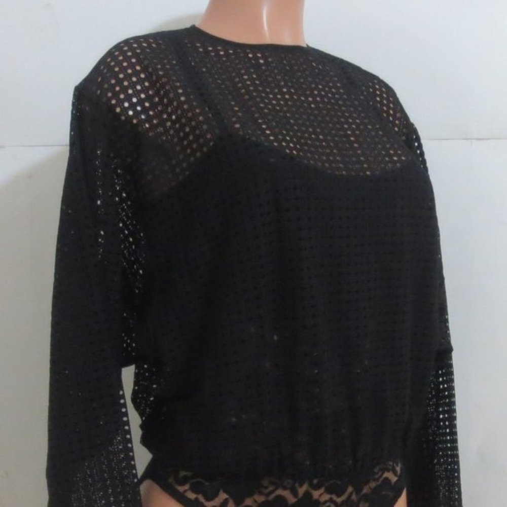 HAH Crochet / Lace Bodysuit Black M